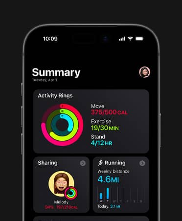 iPhone 17, work-outoverzicht, Activiteit-ringen, statistieken voor Bewegen, Trainen en Staan, actviteiten delen met vrienden, wekelijkse statistieken voor hardlopen, Trainingsbelasting