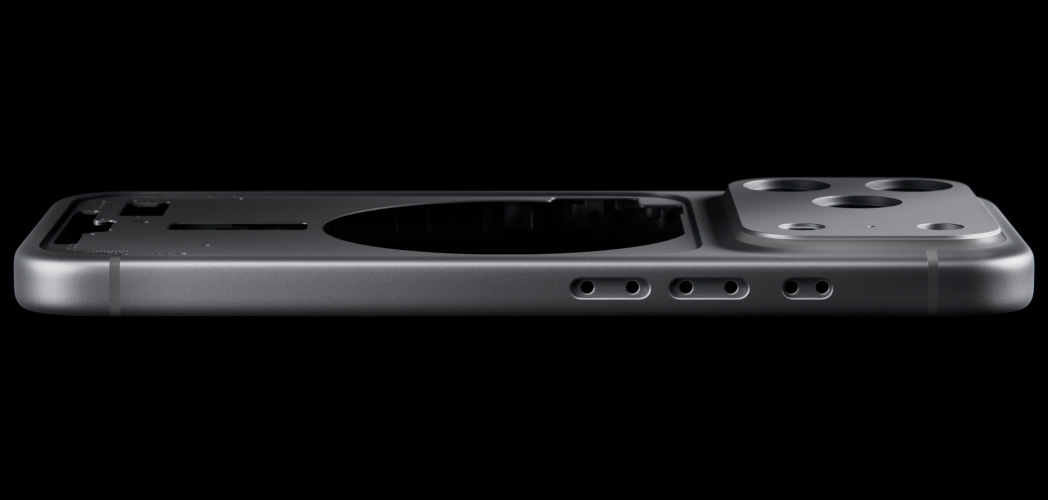iPhone 17 Pro’nun arkadan görünümü, dövme alüminyum kasa ile yekpare tasarım