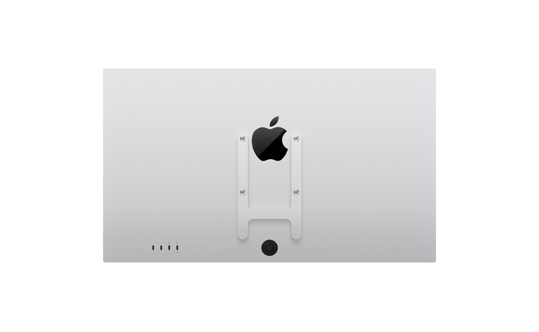 Imagem da parte de trás do Studio Display XDR com o adaptador para montagem VESA instalado